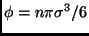 $ \phi=n\pi \sigma^3/6$