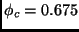 $ \phi_c=0.675$