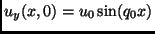 $ u_y(x,0)=u_0\sin(q_0x)$